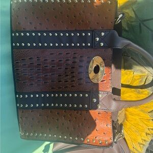 Ostrich 2-n-1 w/ change purse hand/shoulder bag